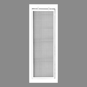 HVAC Premium 8'' x 32'' Cube Core Eggcrate Return Air Filter Grille for 1'' Filter - Aluminum - White [Outer Dimensions: 10.5'' x 34.5"]