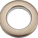 16 Pack Curtain Grommets, Curtain Grommet Kit Inner Diameter (1-9/16") Nanoscale Low Noise Roman Ring Use for Window Curtain, Shower Curtain, Locker Room Door Curtains - Matte Coffee