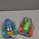 Monster Truck Toys for Ages 2-4,Dinosaur Toys for Kids 3-5 Light-Up Sounds,2 Pack Toddle Boy Toy 360 Rotating Push and Go Cars,Toddler Toy for 1 2 3 4 5 Year Old Boys Girls Birthday (Green)