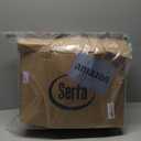 Serta Goose Feather Down Fiber Cotton Comforter Queen Size - 100% Cotton Duvet Insert - Hotel Luxury Hypoallergenic Bedding Comforter All Season Medium Warmth 90 x 90 Inch White