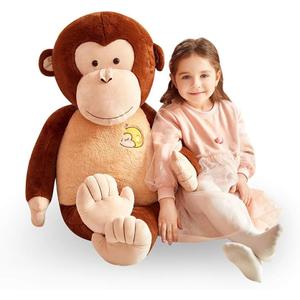 IKASA Giant Large Monkey Stuffed Animal Plush Toy for Children (Brown, 30 inches)