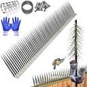 Bird Spikes, Outdoor Squirrel Spikes, Squirrel Baffles for Bird Feeder Poles, Avoid Climbing Garden Fences and Fruit Trees. (120 inches)