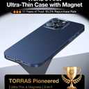 TORRAS Magnetic Slim Fit for iPhone 16 Pro Case 6.3 inch, Ultra-Thin 16 Pro Case Compatible with MagSafe, Lightweight Matte Anti-Scratch Hard PC Cover Phone Case for iPhone 16 Pro OriginFit, Blue