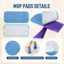 Microfiber Mop Pads Compatible with WetJet, Reusable Wet and Dry Replacement Pads Swiffer Wet Pads for All Floor Types Cleaning (8 Pack)