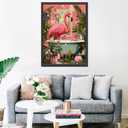 1000 Piece Jigsaw Puzzles for Adults, Bathtub Jungle Animal Jigsaw Puzzles Funny Animals Bathroom Pink Flamingo Puzzle Challenging Family Activity Perfect for Game Nights Puzzle Wall Art Decor