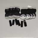 SCENEREAL Double Side Anti-Slip Dog Socks for Hardwood Floors to Stop Licking Paws, Non-Slip Dog Shoes for Hot/Cold Pavement, Slipping, Paw Protectors with Grippers Black Pearl Paw L