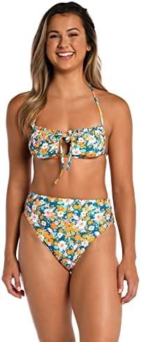 Hobie Women's Convertible Bandeau Bikini Swimsuit Top, XL