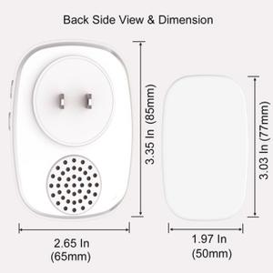 Luamb Wireless Doorbell 1000 Feet Range 5 Volume Levels 52 Tones EWS