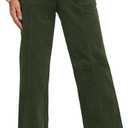 Acelitt Womens Casual Winter Straight Leg Elastic Waist Corduroy Pants with Pockets, XL