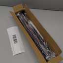 CorkLatta Black Shower Curtain Rod 32 to 43 Inch,1 Inch Diameter Adjustable Spring Tension Stainless Steel Telescoping Rod,Easy Install,No Rust