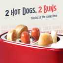 Nostalgia HDT600RETRORED Retro Pop-Up 2 Hot Dog and Bun Toaster, With Mini Tongs, Works With Chicken Dogs, Turkey Dogs, Veggie Links, Sausages and Brats