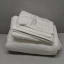 100% Viscose Derived from Bamboo_Sheets King Size 4pcs, Cooling & Breathable Bed Sheets for Hot Sleepers, Hotel Luxury Silky Bedding Sheets, 16" Deep Pocket-FX(White)