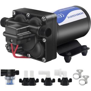 12V DC RV Water Pump Water Pressure Booster Pump for Home 5.0GPM 70PSI Marine Boats Washdown Pump Self-Priming Diaphragm Pump for Yacht Garden Camp Bathroom Kitchen