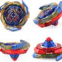 Gyro Battling Tops Burst SuperKing, Gyro Launcher and Grip Battle Game Set Right Spin DB Layer System Gyro Toys Set Gifts for Kids Children Boys, B-163