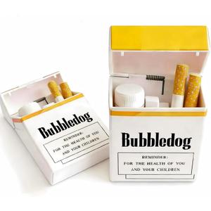 Bubble Blower Set with 2 Wands Refillable Bottle, Cigarette Blower Kit Ideal for Relaxation & Holiday Parties