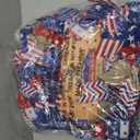 250th Anniversary Patriotic Wreath, 4th of July Wreaths for Front Door with Wooden Eagle Door Sign & Red White Blue Ribbon for Independence Day Memorial Day Patriotic Decorations(18In, 1Pcs)