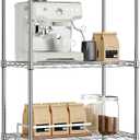 IZEUK 5-Tier Chrome Metal Storage Shelves, Adjustable Wire Shelving Unit for Kitchen, Bathroom, Pantry, Office, Garage, Organizer Wire Rack, 1250 lbs, 13.7" D x 23.6" W x 53.4" H