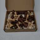 AMEROUS Wooden Chess Pieces Only, Tournament Staunton Wood Chessmen with 3.5 inches King, Chess Game Pawns for Chess Board Game, Replacement of Missing Pieces (2 Storage Bag Included)