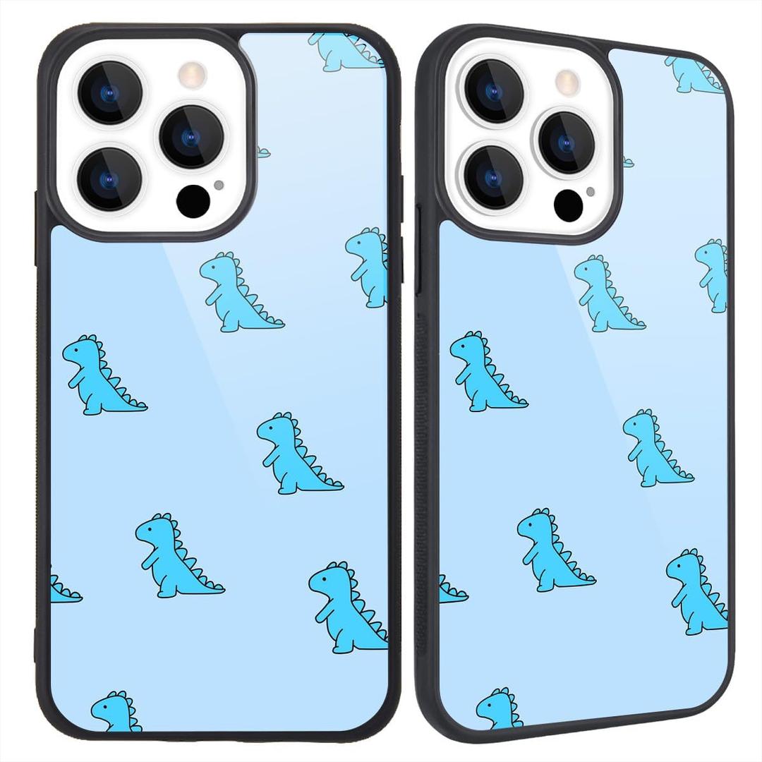 Compatible with iPhone 15 Case Blue Dinosaur for Girls Women