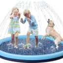 Kids Dog Splash Pad Sprinkler - Jasonwell Non Slip Dog Sprinkler Pad Splash Pool Puppy Dogs Pool Summer Outdoor Water Toys Backyard Durable Splash Pad for Toddlers Kids Small Medium Large Dogs Pet