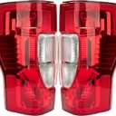 Tail Light Assembly Compatible With 2020-2022 Ford F250/F350/F450 Super Duty Driver and Passenger Side Rear Taillight Tail Lamp Halogen Brake Lamp(w/o Blind Spot) (non- LED) (Red)