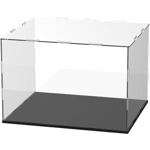 Clear Acrylic Display Case, 12 x 10 x 8 Inch Assemble Acrylic Display Box Rectangular Dustproof for Action Figures/Model/Statues/Collectibles/Doll/Toys/Home Storage