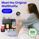 WallShelfie Bedside Wall Organizer & Dorm Decor for Dorm Room - 2.0, Black