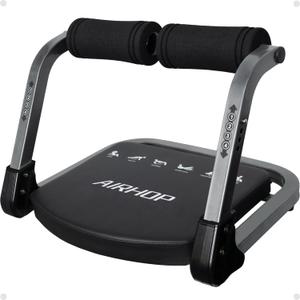 AIRHOP Ab Machine for Stomach Workout, Abs Workout Equipment for Sit Up Exercise, 4-Speed Adjustable Ab Trainer Machine with Automatic Rebound, Home Gym Abdominal Exercise Equipment for All Ages, Black