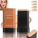 Flawless Eraser Foundation Stick, Korean Moisturizing Light Foundation Stick with Brush, Multi-Use Foundation Stick Makeup, Waterproof Thin, Covers Blemishes, Suitable for All Skin Types (Natural-02)