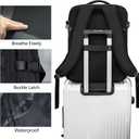 SUOCO Travel Backpack with Vacuum Bag, 60L Seal Compression Air Vac Back Pack with Travel Pump, Carry On Suitcase Luggage Flight Approved for Men Women Personal Item, Black | Seal Compression, Travel Pump, Carry On Suitcase, Luggage, Flight Approved, Personal Item