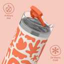 Ottle Seaside Sipper 20 oz Insulated Stainless Steel Coffee Tumbler, Reusable Iced Coffee Cup, Hot Coffee Travel Mug with Lid, BPA Free, Leak-Proof Lid - Adinkra Anew