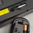 Wireless Keyboard and Mouse Combo, Full Size Silent Ergonomic Keyboard and Mouse, Long Battery Life, Optical Mouse, 2.4G Lag-Free Cordless Mice Keyboard for Computer, Mac, Laptop, PC, Windows (Black)