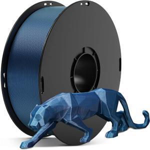 ANYCUBIC Silk Filament, Metal-Like PLA Shiny Clog-Free 3D Printer Filament Metallic PLA 1.75mm Dimensional Accuracy +/- 0.02mm, 1KG Spool (2.2 lbs), Metal Blue