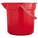 Rubbermaid Commercial Products BRUTE 3.5 Gallon Round Bucket Red Heavy-Duty Construction for Professional/Janitorial Cleaners
