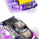 ArtCreativity Light Up Monster Trucks for Boys and Girls, Toy Truck Set of 2 cars. Monster Trucks for Boys 3-6 Years Old, Toddler Monster Truck Toys, Light Up Trucks, Easter Gifts for Kids. Yellow and black.