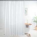 Shower Curtain Liner 74 Inches Long, EVA Heavy Duty Clear Shower Liner with 3 Strong Weights, 3D Square, 72 x 74 Inch