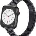 Lenrao Thin Stainless Steel Bands Compatible with Apple Watch 38mm 40mm 41mm 42mm 44mm 45mm 46mm for Women, Metal Straps for iWatch Series 11 10 9 8 7 6 5 4 3 2 1 SE