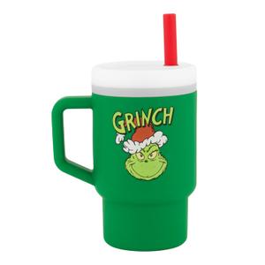 Infantino My 1st Tumbler, Silicone Sippy Cup with Straw & Handle, Spill-Resistant Baby Cup for On-the-Go, BPA-Free Transition Bottle, Grinch Green (9 Ounces)