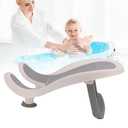 Baby Butt Washing Basin, Portable Bath Tub with Strong Suction Cups and Foldable Stand for Newborn Bathing Support, Non Slip Comfortable Design