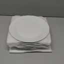 Y YHY Ceramic Dinner Plates, 10.6 Inch Porcelain Scalloped Plates, Off-White Serving Dishes Set of 6 for Home Kitchen, Microwave & Dishwasher Safe, Dinnerware Dishes Gift for Thanksgiving Christmas