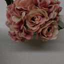 Pink Artificial Flowers in Vase - Hydrangea, Peony, Rose Silk Floral Arrangements for Home Office Table Shelf Decor