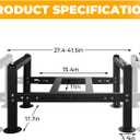 POPMOON Mini Split Ground Stand for 18000-36000 BTU, Mini Split AC Bracket for Ductless Air Conditioners Heat Pump System,Heavy Duty Condenser Stand Adjustable Length 27.5" to 41.3" Max Load 550Lbs