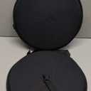 Greenjin 13 Inch Round Chair Cushions with Ties Set of 2 Anti Slip Bistro Chair Seat Cushions Circle Chair Pad for Kitchen Dining Chairs Bar Hight Stool Black