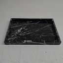 Marble Bathroom Tray,Pure Natural Vanity Tray,Marble Tray for Kitchen Counter Non-Ceramic/Non-Resin,Stone Trays 12 x 8 inch (Black White)