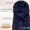 ZIMASILK 19 Momme Mulberry Silk Bonnet for Sleeping Women & Health Care, Double Layer Long Hair Wrap for Braids & Curls