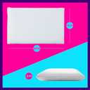 Ultra Thin Memory Foam Pillow, Thin Pillow for Sleeping, Cooling Low Profile Pillow for Stomach and Back Sleeper with Neck Pain (3-inches Height, White)