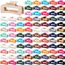 Hoteam 36 Pcs 4.1 Inch Large Hair Claw Clips Bulk Rectangular Big Hair Claws Matte Nonslip Banana Clip Strong Hold Plastic Barrettes for Women Gifts Accessories, 18 Colors