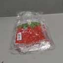 24 Pcs Strawberry Party Favor Bags Clear PVC Goodie Treat Tote Gift Bags with Handles Strawberry Theme Birthday Party Supplies