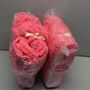 Chunky Yarn for Hand Knitting, Chunky Chenille Blanket Yarn for Crocheting, Bulky Soft Fluffy Chenille for Blanket Project, 8 Pack of 8oz/25yds, Hot Pink