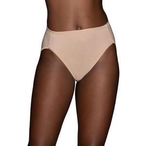 Vanity Fair womens Illumination Hi Cut Panties (Regular & Plus Size) Briefs, Plus Size - Rose Beige, 11 US